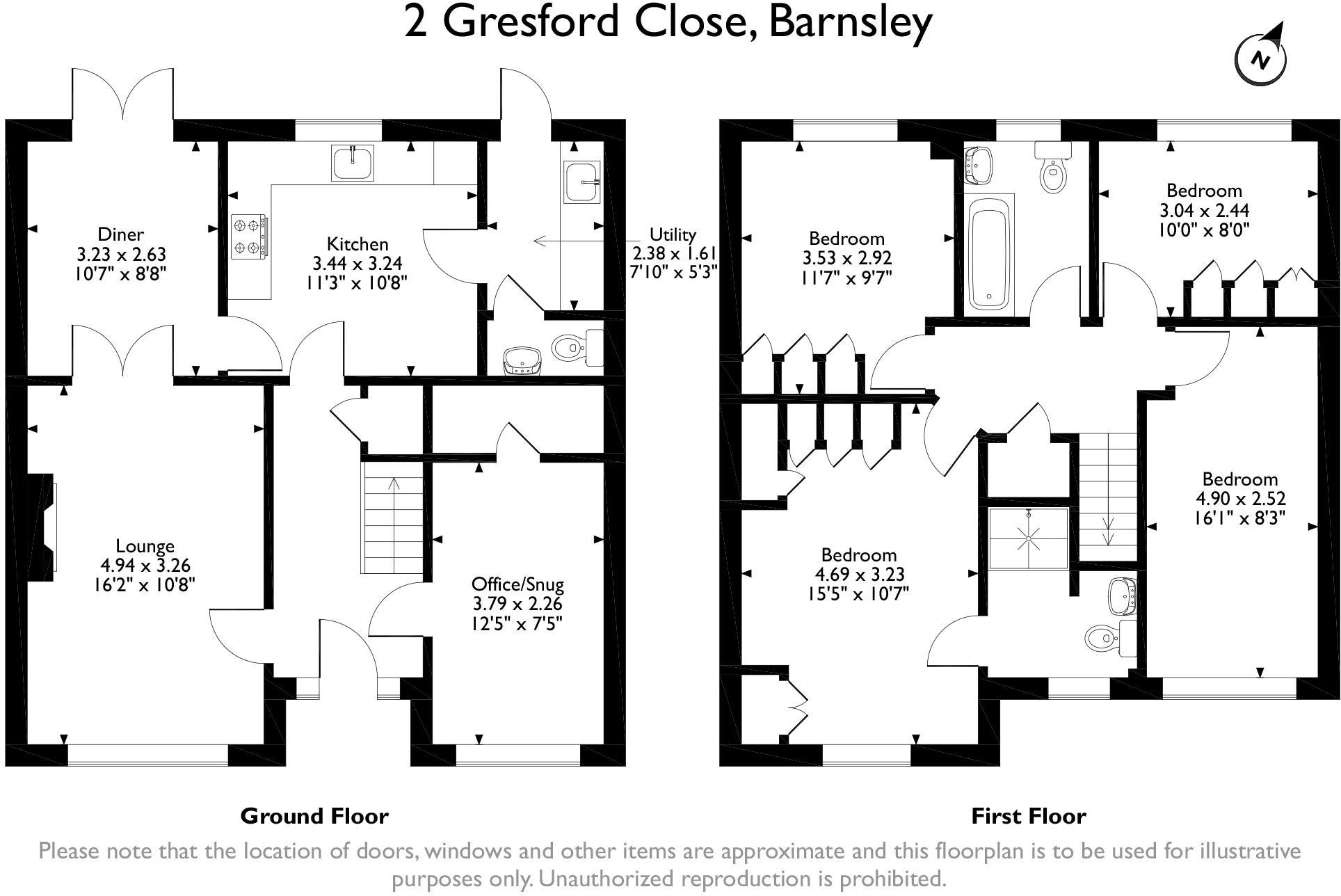 2 Gresford Close Woolley Grange  S75 5QR floorplan