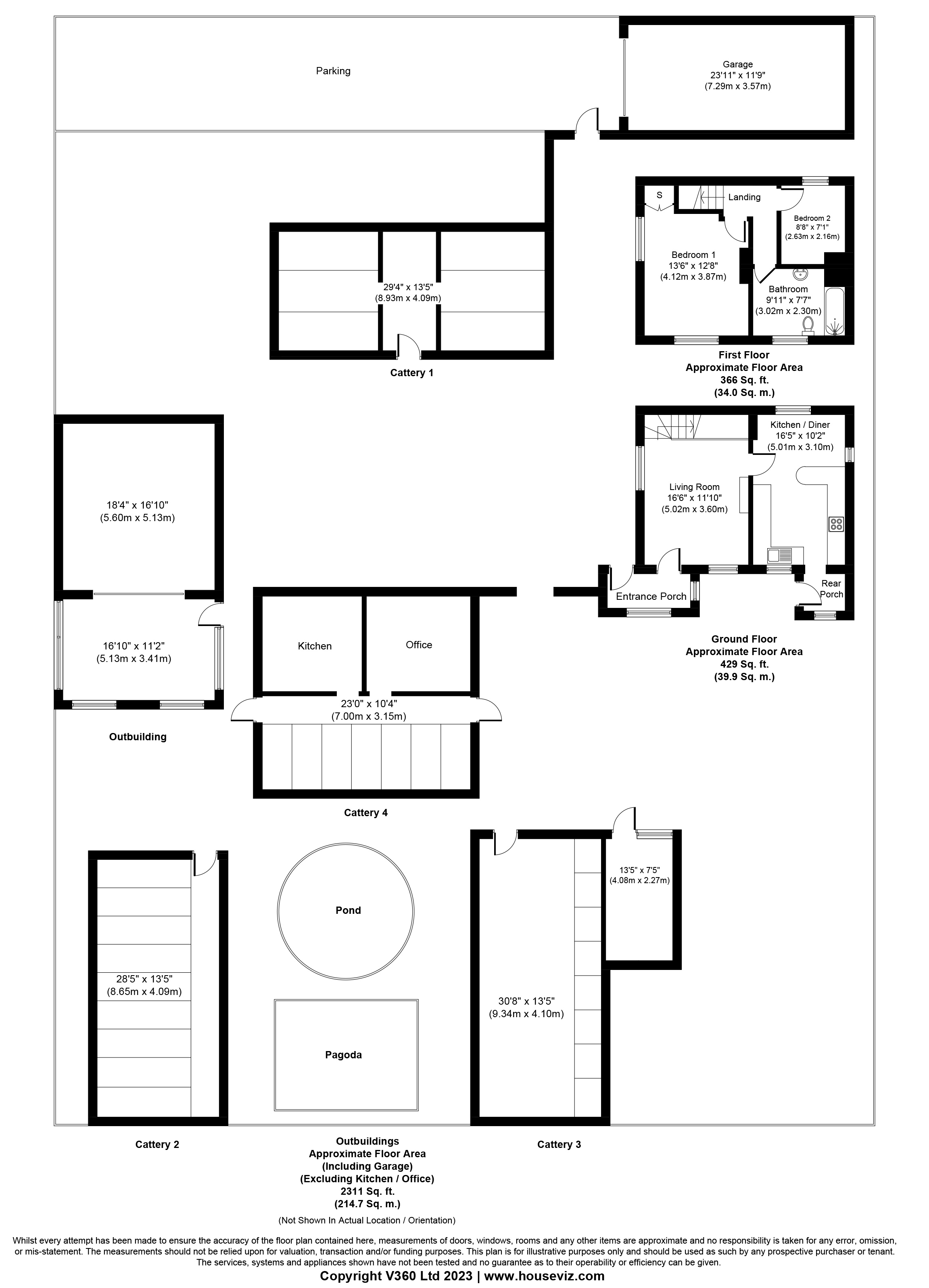 11 Goosehill Cattery, Goosehill Lane Wakefield  WF6 2JB floorplan